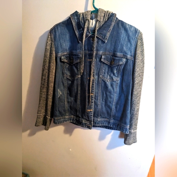 Hooded Jean Jacket - Picture 1 of 3